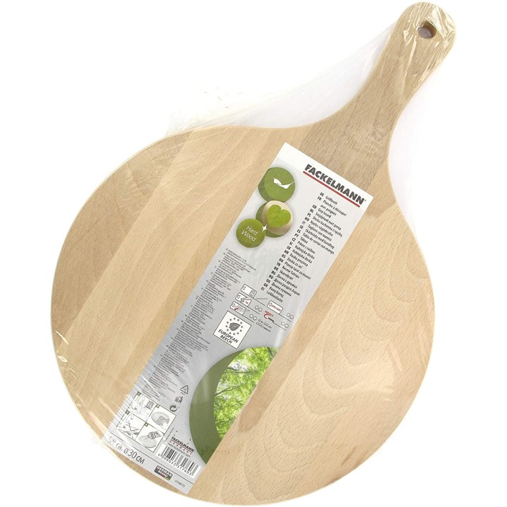 Planche à découper en bois ronde 30cm - vue arrière