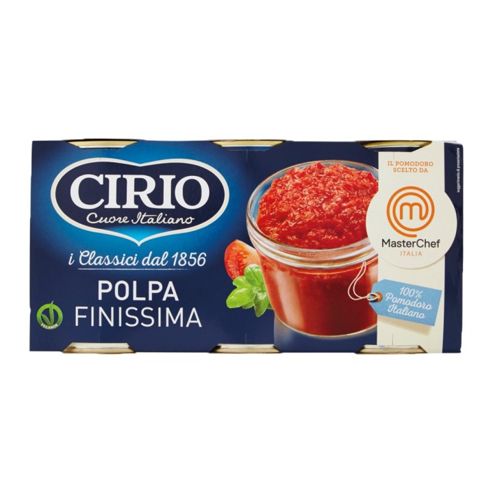 Cirio Pulpe fine de tomates 3x400g - vue détail