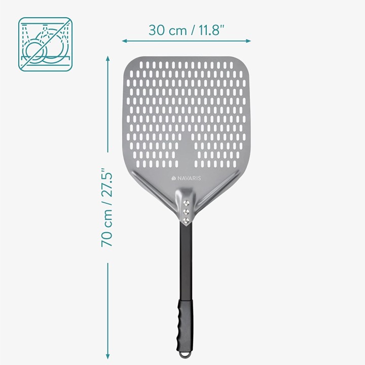 Pelle a pizza perforée 12" 30cm - présentation